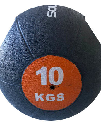 HyperFX 10kg Medicine Ball - Double Grip - Gray